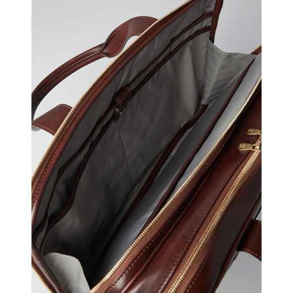 2023 Brunello Cucinelli briefcase brown leather work bag Men's gift $4695 - Picture 7 of 8